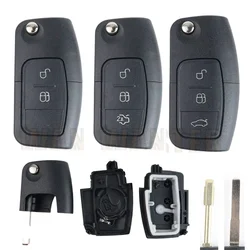 2 3 Bottons Car Key Fob Case Shell Housing for Ford Focus 2 3 Mondeo Fiesta Galaxy C-MAX S C Max Flip Folding Key 2011 2010