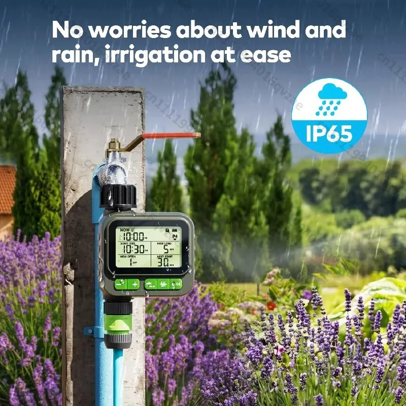 WiFi Smart Sprinkler Timer, Programmable Garden Irrigation Timer, Rainproof Function, Manual Automatic Irrigation System