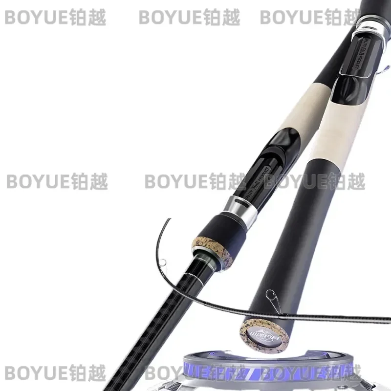 Ultra Light High Carbon Fishing Rod Adjustable Sliding Guide Ring Straight Handle Professional Long Distance Casting Surf