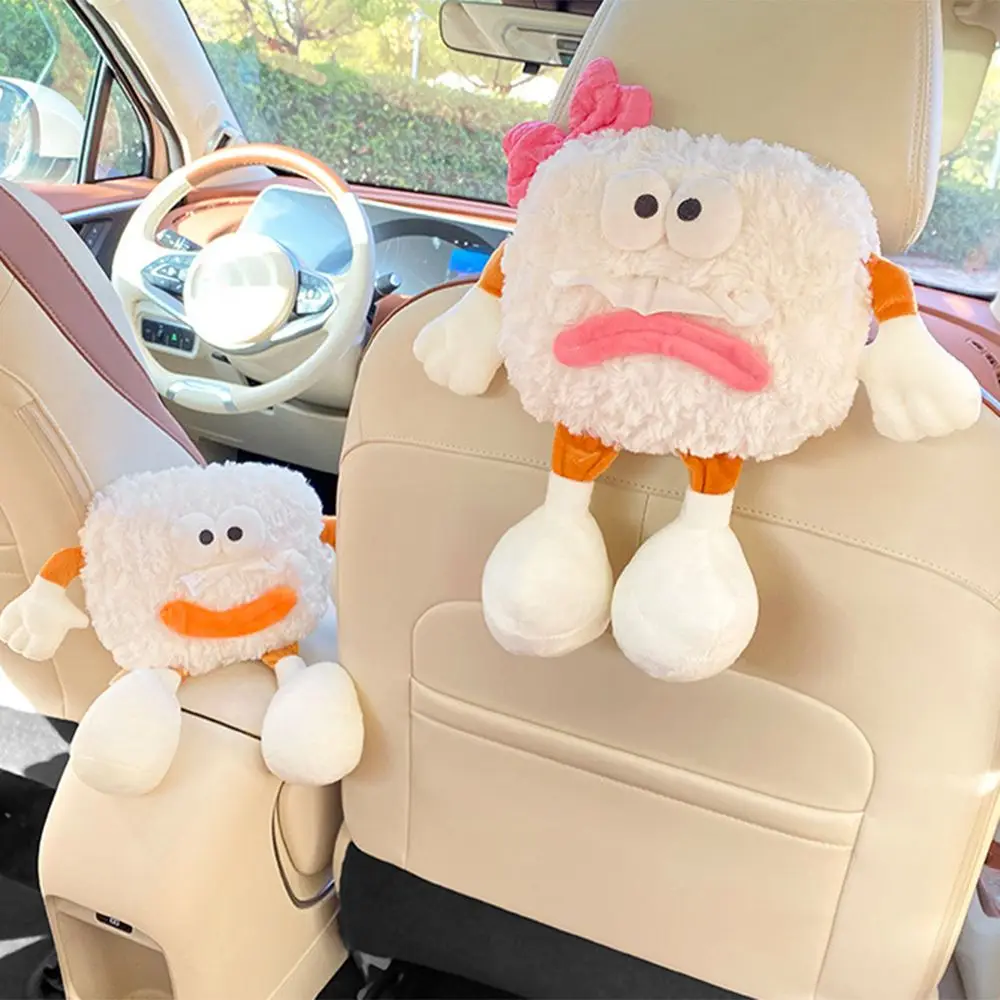 

Hanging Bag Cute Doll Car Tissue Box Creative Soft Car Armrest Box Cartoon Small Hands Car Interior Decorations Motor Vehicles