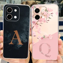For Vivo Y28 4G Case V2352 New Letters Cover Clear Silicone Soft TPU Phone Case For Vivo Y28 Y 28 VivoY28 4G Fundas 6.68‘’ Shell