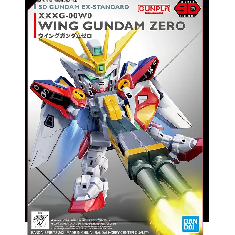 Bandai Original Gundam Model Kit Anime Figure Wing Gundam ZERO XXXG-00W0 Action Figures Collectible Ornaments Toys Gift for Kids