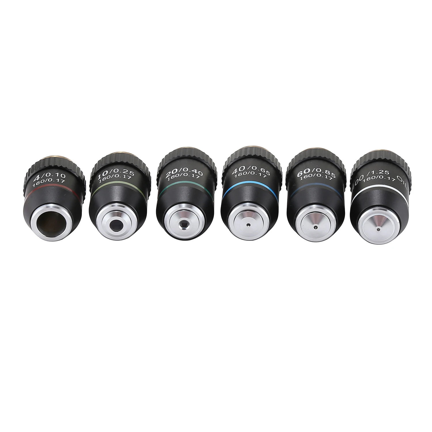 Objectif achromatique pour microscope 195 RMS 20 2mm avec grossissements 4X 20X 40X 60X 100X pour usage biologique