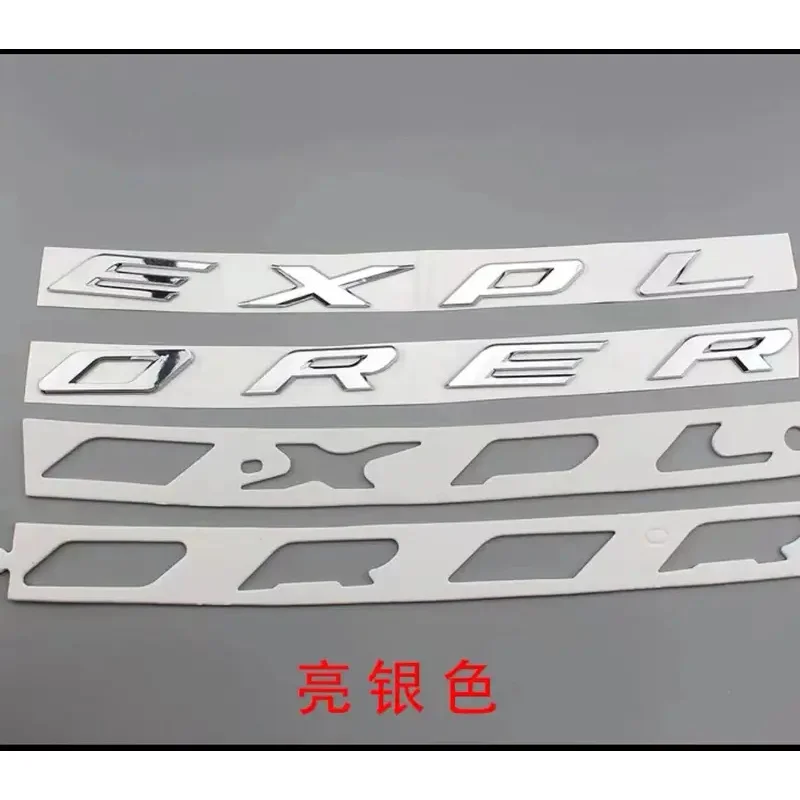 

ABS Chrome EXPLORER Sticker Letters Car Front Hood Badge For Ford Explorer Emblem Sport Logo 2009 2015 2018 Accessories