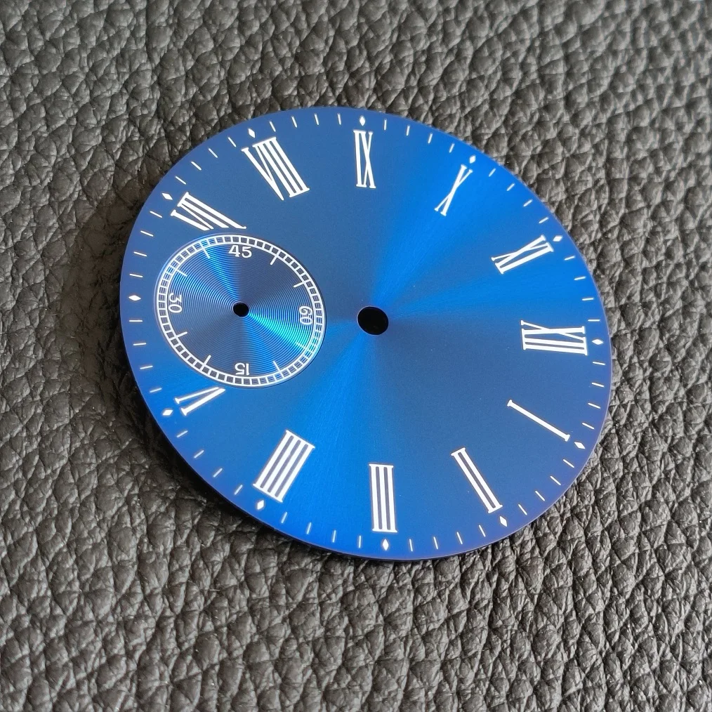 Watch dial diameter 38.9mm blue dial Roman number Thickness 0.4mm second hand is at 6 o 'clock Fits ETA64978 ST3621 movement