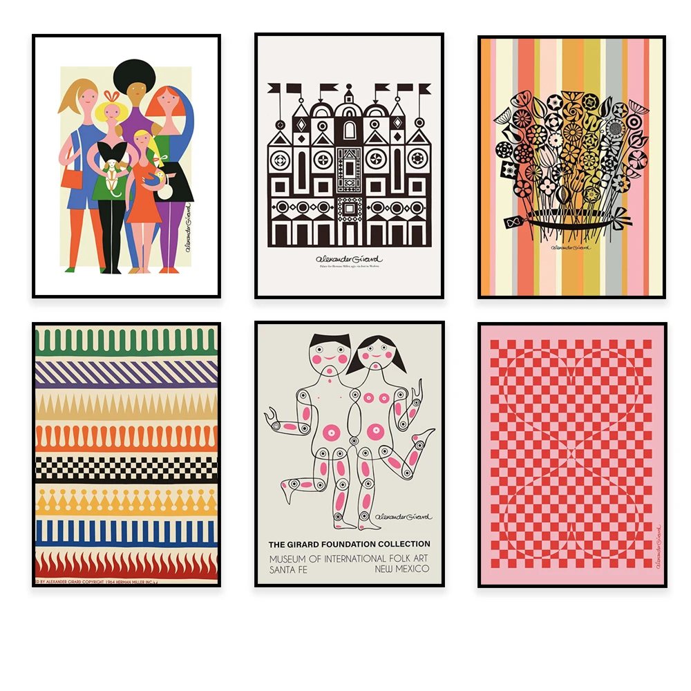 ألكسندر جيرار طباعة فن جداري حديث ، قلبان ، حب ، صداقة ، باقة ، جيرار لهيرمان ميلر ، ديكور منزلي ، صداقة #4