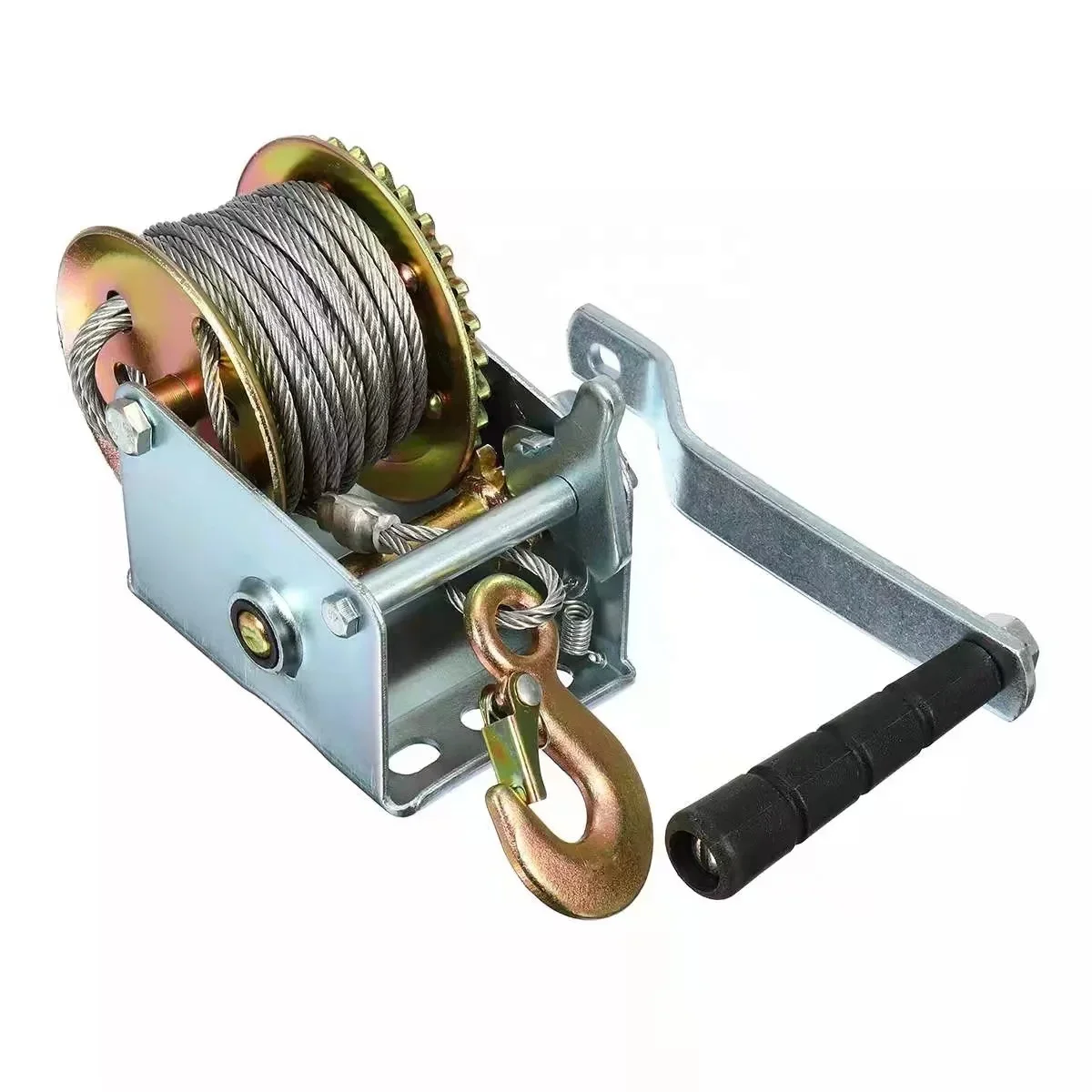 Mini Hand Winch 600lbs 1600lbs 1000lbs 12000lbs for Boat and Vehicle Durable Portable Manual Winch Tool Equipment Wire Rope