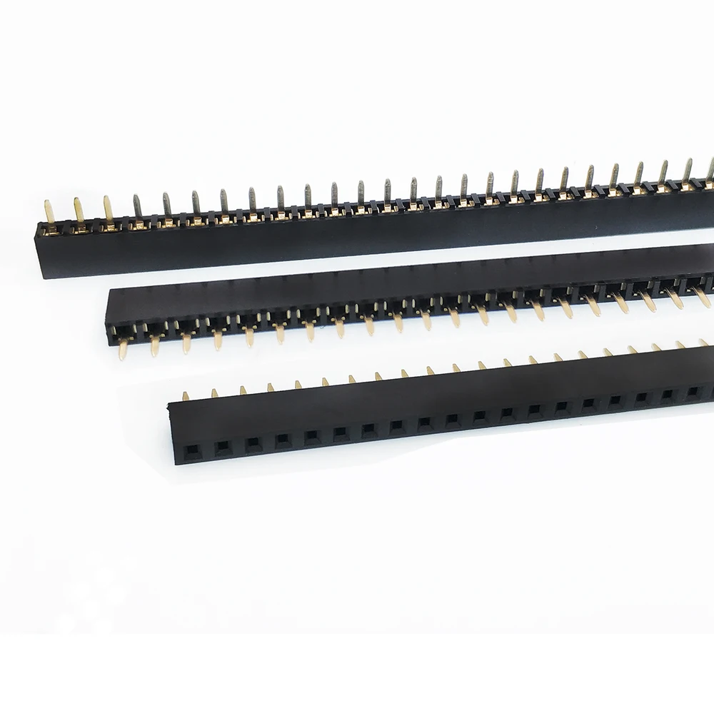 10PCS 2.54mm 1X40P Female Header Single Row Straight 0.1\