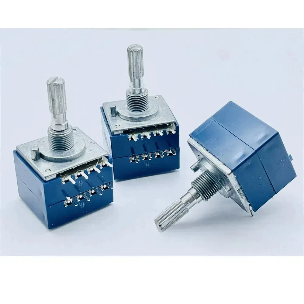

3pcs for Audiophile Grade Joint Venture High Precision Duplex Volume Potentiometer RH2702-100KA/50KA with Stepping Exponentials