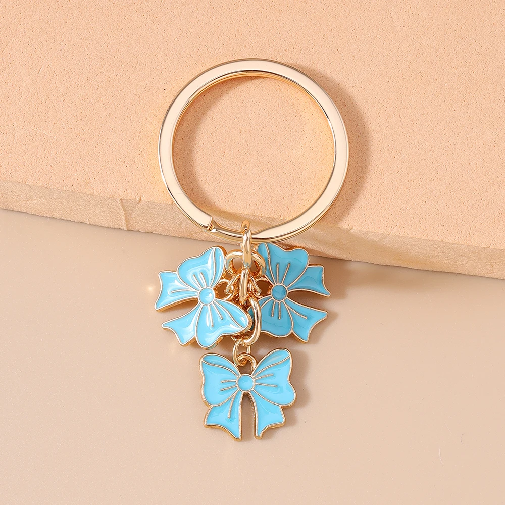 Aihua Metall Bunter Schleifen-Schlüsselanhänger Romantische Sommer-Party Mädchen Handtaschen-Anhänger Schlüsselring Modeschmuck Geschenke – Detail 7