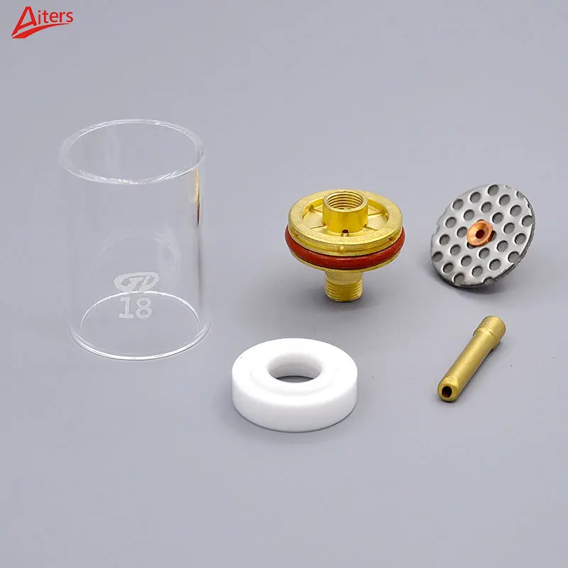 WP17/18/26 TIG 5PCS Glass Cup Kit Big Separate Gas Lens and Gas Saver Connector TIG Welding Torch Accessories
