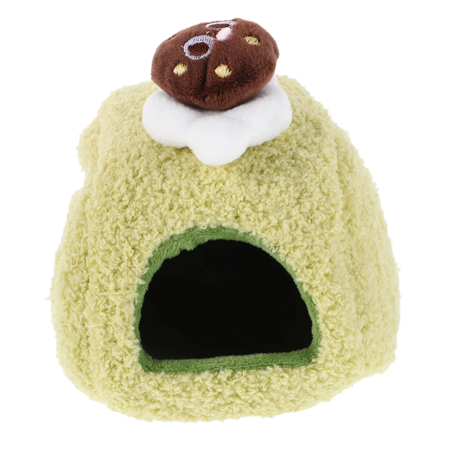 

Adorable Swiss Roll Hamster Hideout House Warm Cotton Bed Cozy Nest For Small Pets Sleep Multi-Functional Hideaway