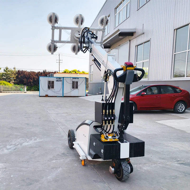 Customized Glass Steel Granite Marble Installation Suction Cup Electric Moving Lifting Robot Vacuum Glass Lifter
