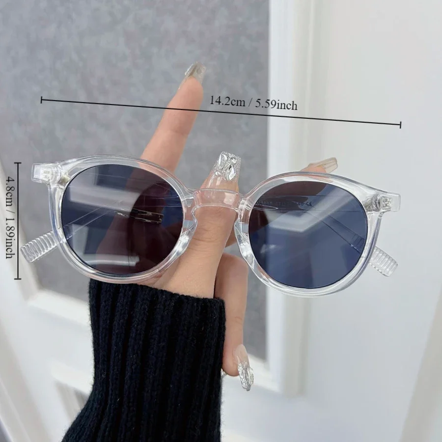 Okrągłe okulary przeciwsłoneczne w stylu vintage Kobiety Mężczyźni Moda Retro Okulary przeciwsłoneczne Kobieta Mężczyzna Lustro Moda Podróż Punk