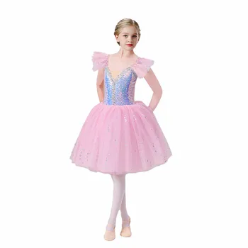 Girls Sequin Ballet Dance Dress 6 Girls' Dance Dresses, Children's Ballet Dresses, Girls' Sequin Ballet Dresses, Campus Programs, Stage Performance Costumes 6