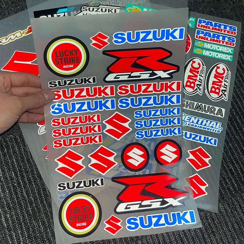 New Motorcycle Stickers Suzuki Reflective Stickers UY/UU/USR 125/DL/GW/GSX250R Fuel Tank Modification Helmet Trunk Decals