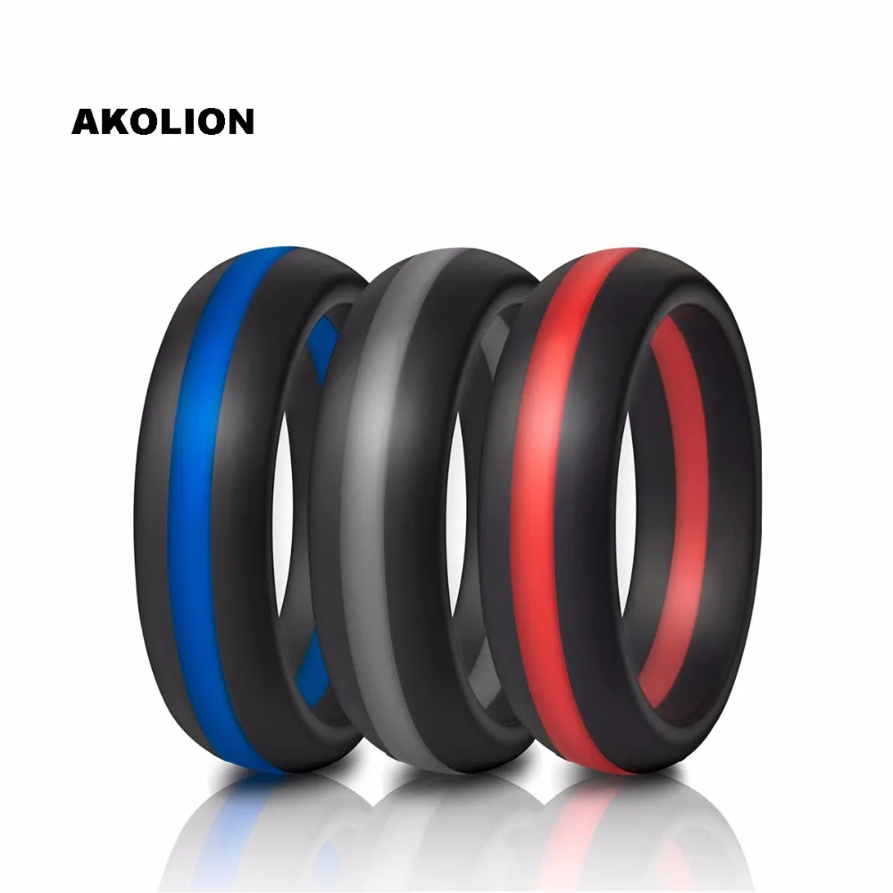 1PCS Woman\'s Silicone Wedding Ring New Silicone Wedding Round Solid Environmental Cool Comfortable Rings