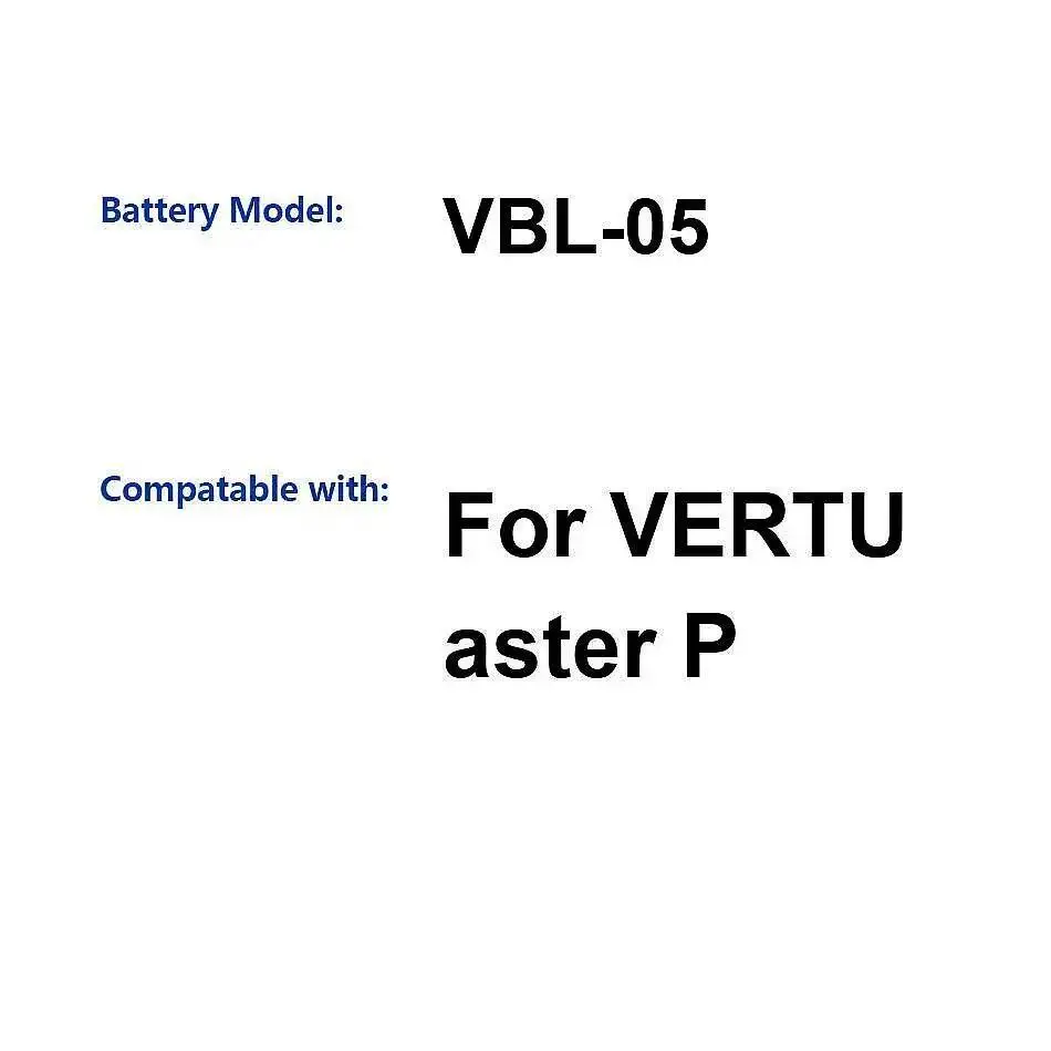 

Long Lasting 3300Mah For Vertu Aster P Mobile Phone Battery Vbl-05 Premium Replacement