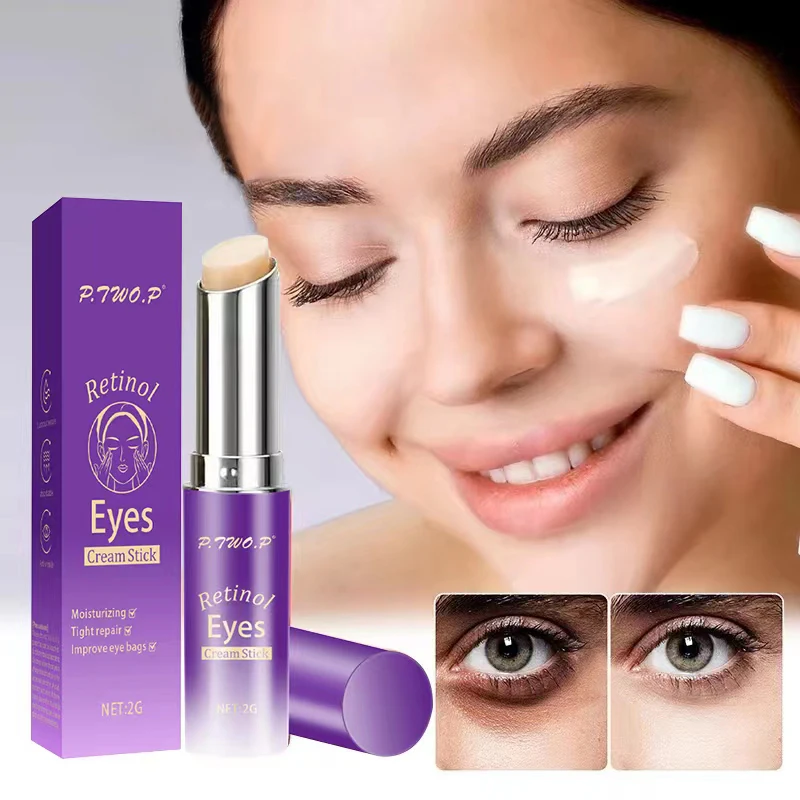 Retinol Eye Cream Stick Moisturizing Fade Fine Line Repair Fade Fine Eye Line Anti-wrinkle Anti Puffiness Brightening Eye Care