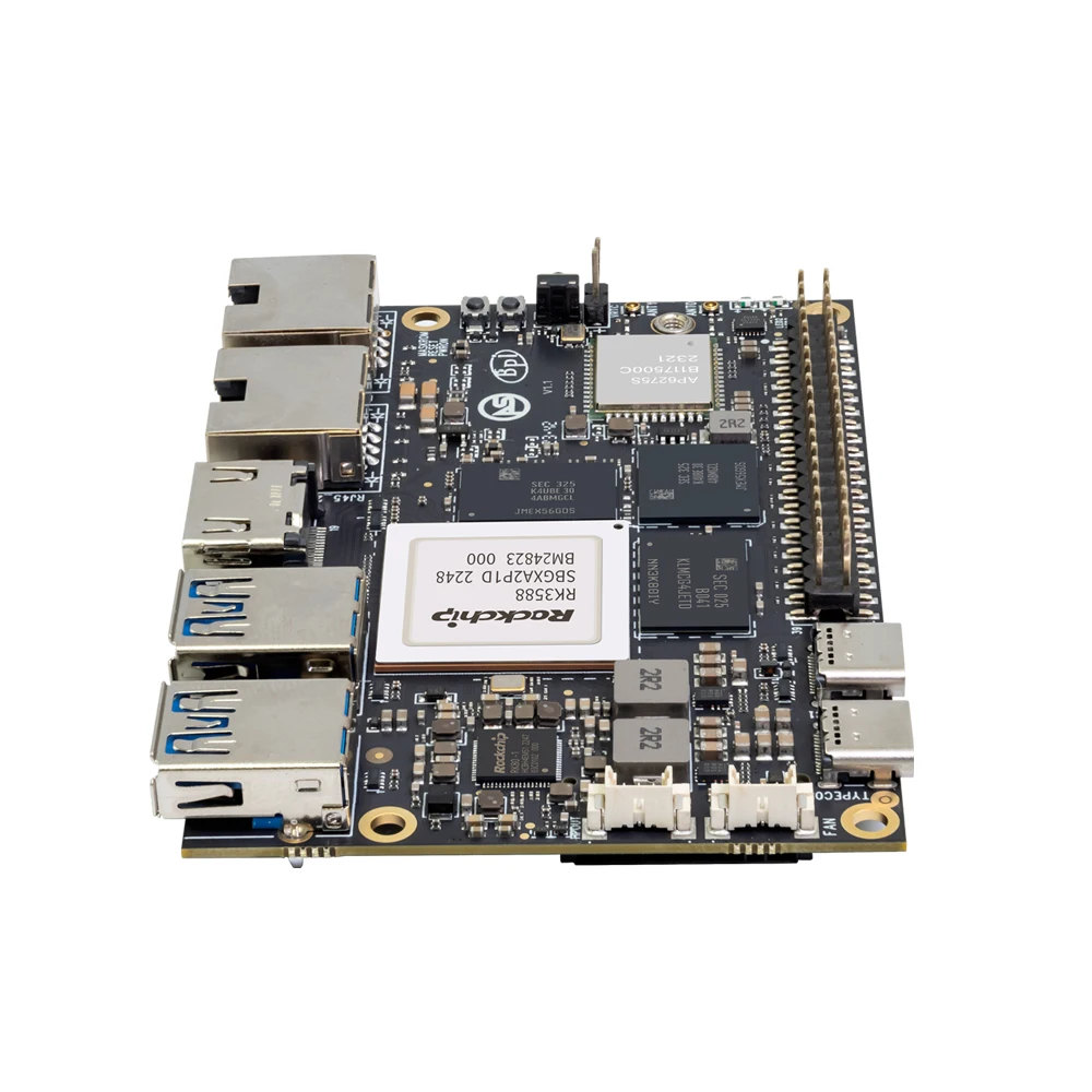 Imagem -04 - Placa de Desenvolvimento Banana pi Bpi-m7 Rockchip Rk3588 Pi-co Itx Armsom Sige7 Gpu Canais 4k ui 2.5g Suporte Ethernet Wifi 6