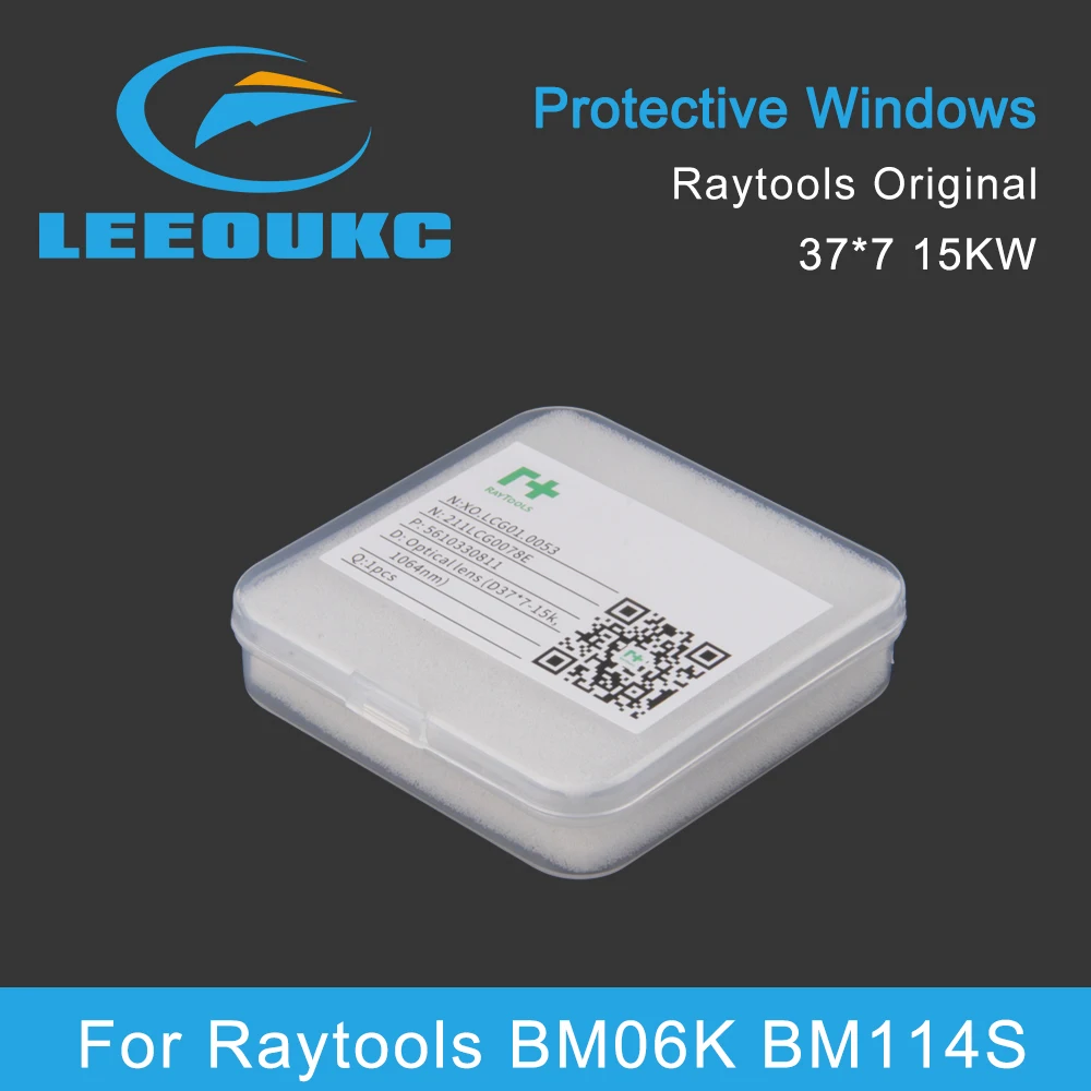 10Pcs/Lot Raytools Original Laser Protective Windows 37x7mm 15KW 211LCG0078E Optics Glass Lens For Raytools BM06K BM114S BM115