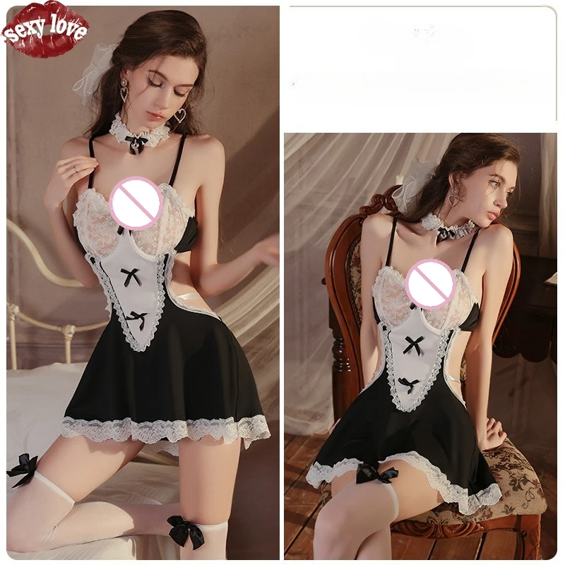 مثير الحب 2025 الساخن بيع الملابس الداخلية مع الحدود الدانتيل الأبيض والقوس الديكور معصمه حلقة عنق T على شكل السراويل ثوب النوم