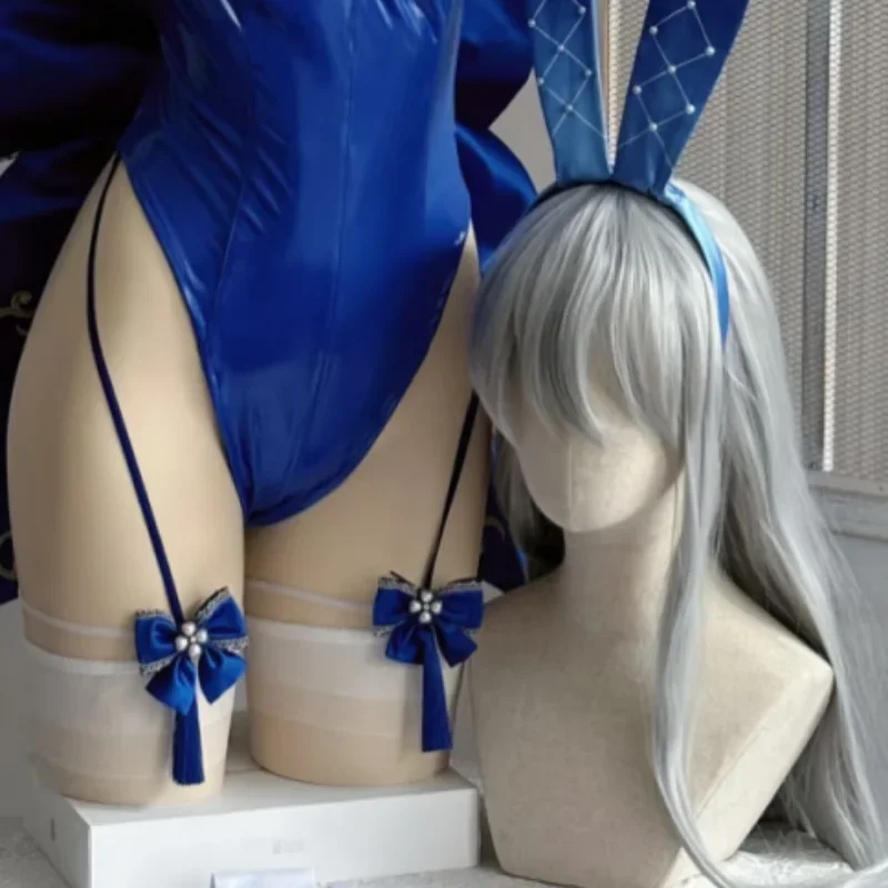 XT8Shinano تأثيري حلي الأزرق Azur Lane الفتيات الجلود ارتداءها بذلة هالوين ازياء شينانو الأرنب البدلة @ XT6!