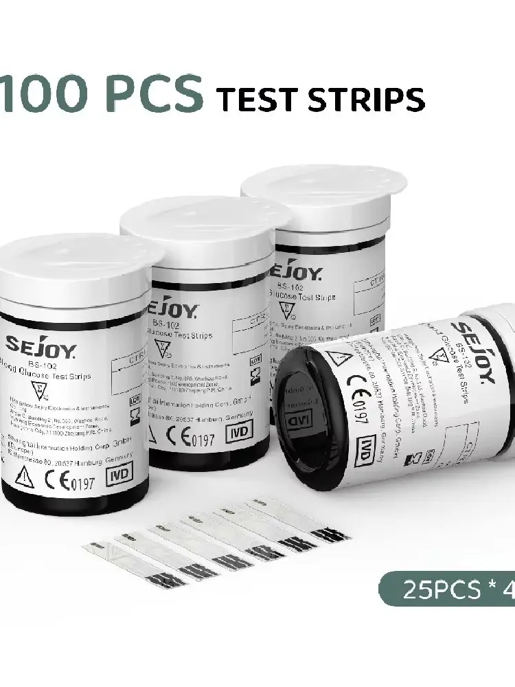 Sejoy BS-102 Blutzuckermessstreifen 100 Stück für BG-201, BG-202, BG-203