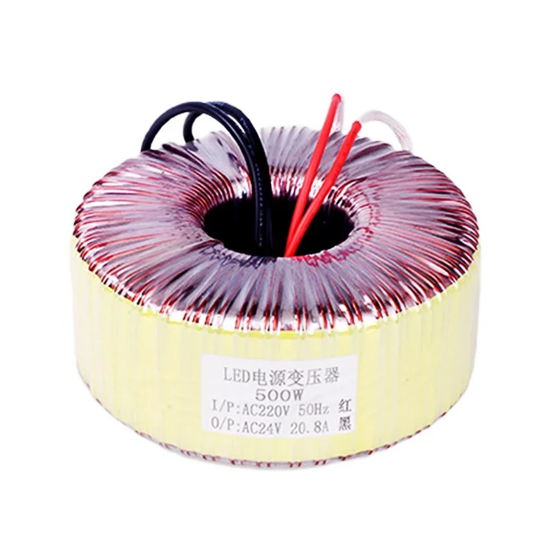 220V copper wire toroidal transformer output 12V 24V single-phase audio power amplifier