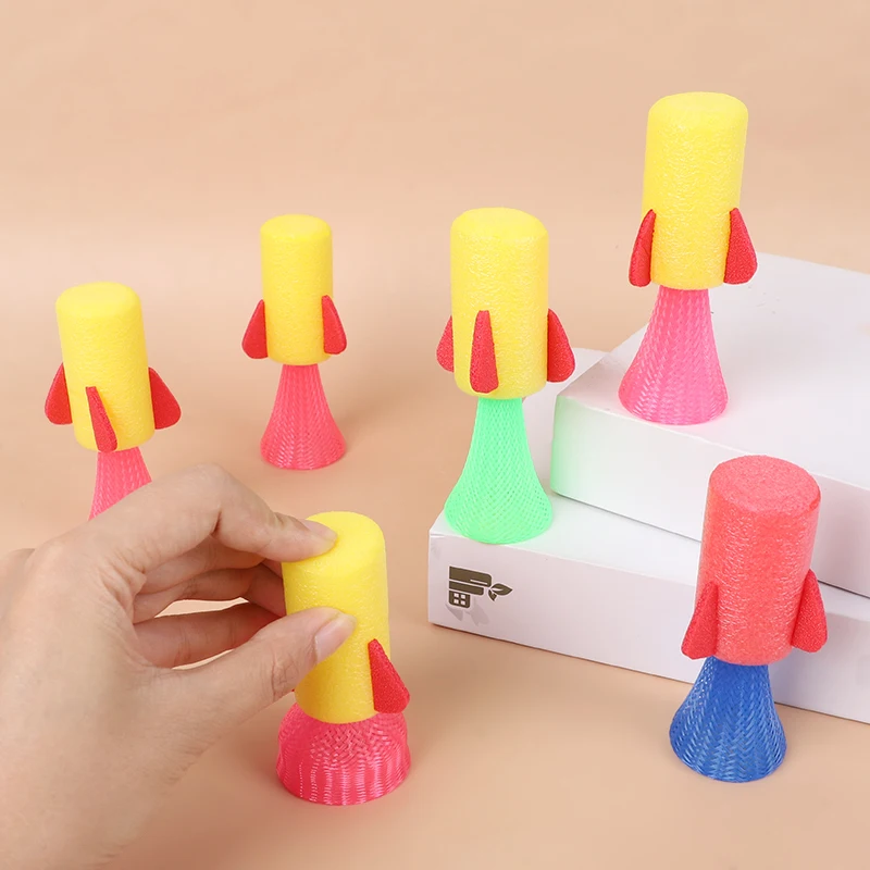 5-20pcs 3D Catapult Rocket Pressure Bouncing Toy for Kids Birthday Party Favors Goodies Pinata Fillers Boy Girl Christmas Gift