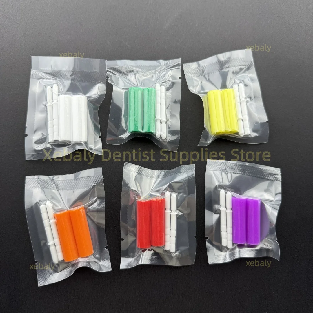 40Sets Chewies Aligner Fruit Flavors Silicone Teeth Stick Flexible Aligner Seating Chews Tray Seaters Chompers for Dental Braces