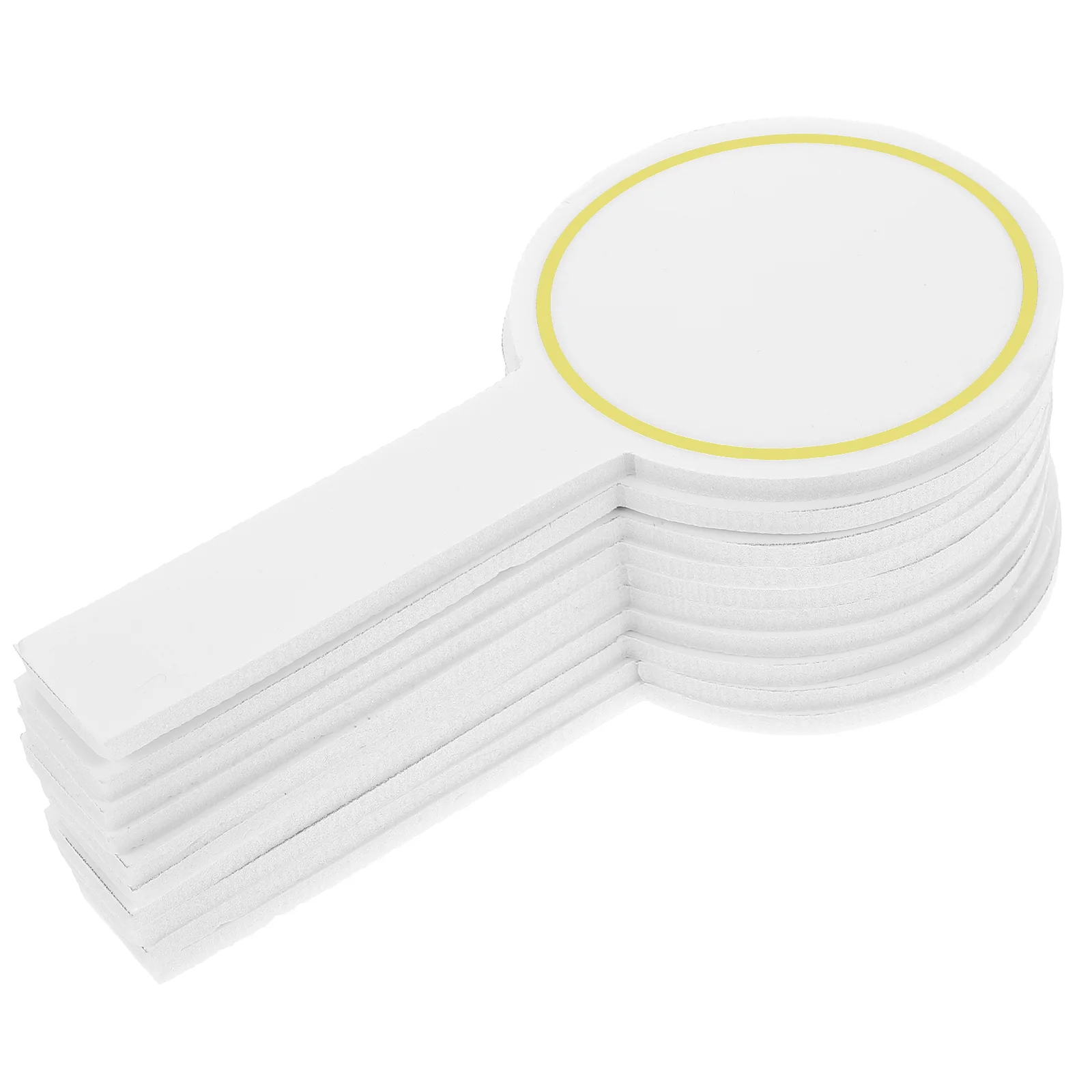 6 pçs placar quadro branco magnético mini diy paddle placas apagar único lado