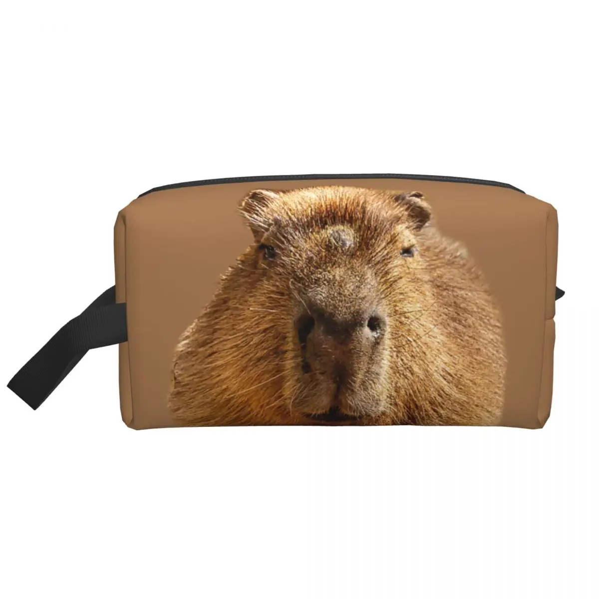 Custom Capybara Dozing In The Sunshine Printing Cosmetic Bag Women Toiletry Makeup Organizer Ladies Beauty Storage Dopp Kit