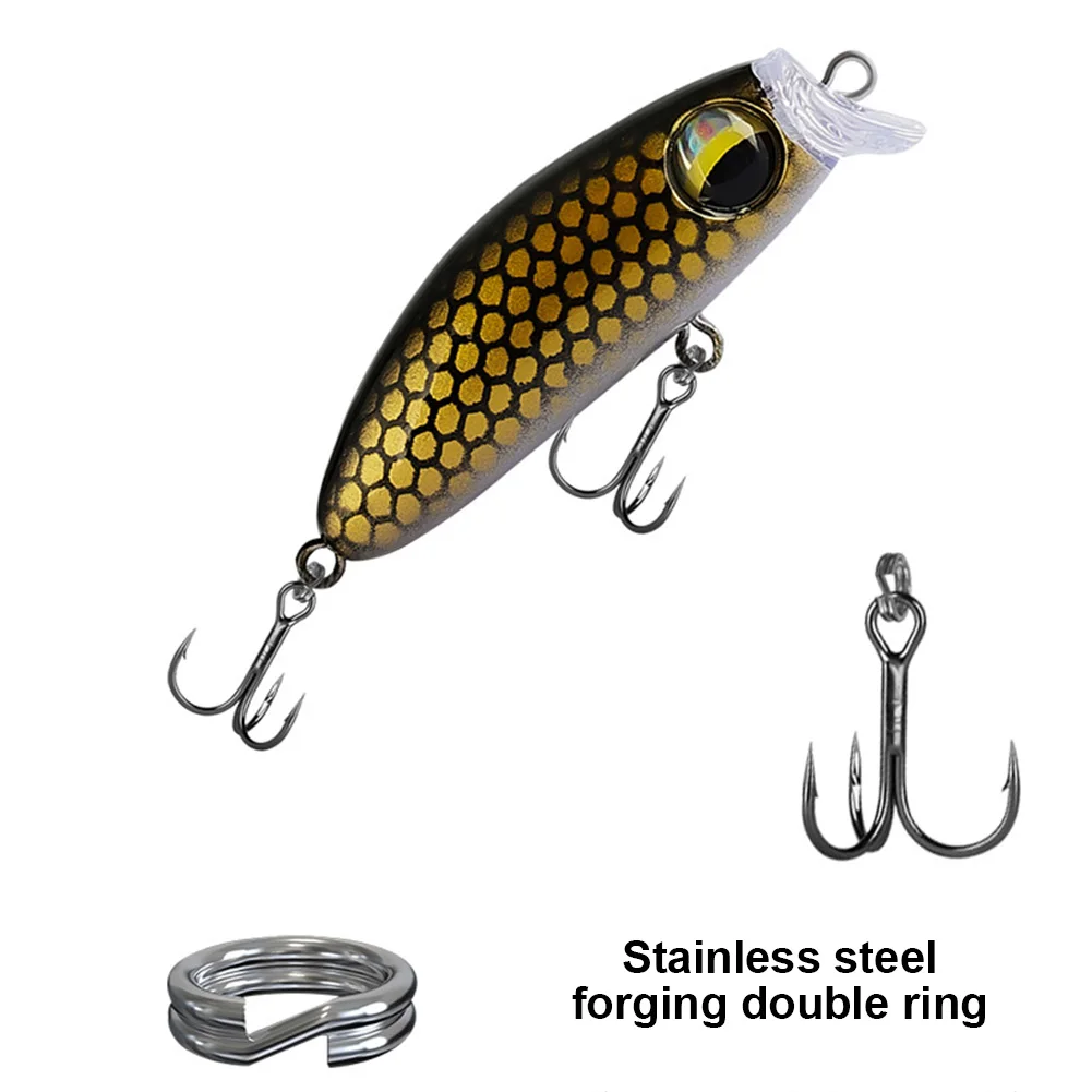 5 قطع مختلط الألوان أسماك الصيد السحر الاصطناعي الطعم الثابت المتذبذب كرانكبيت أدوات مع صندوق ثلاثة أضعاف السنانير صيد السمك الطعم