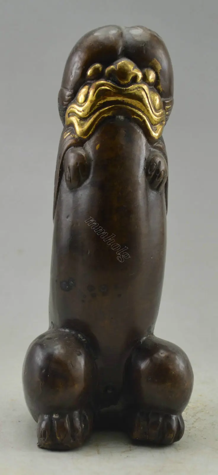 

Old Handwork copper gold plating dragon head male genitals big statue hot