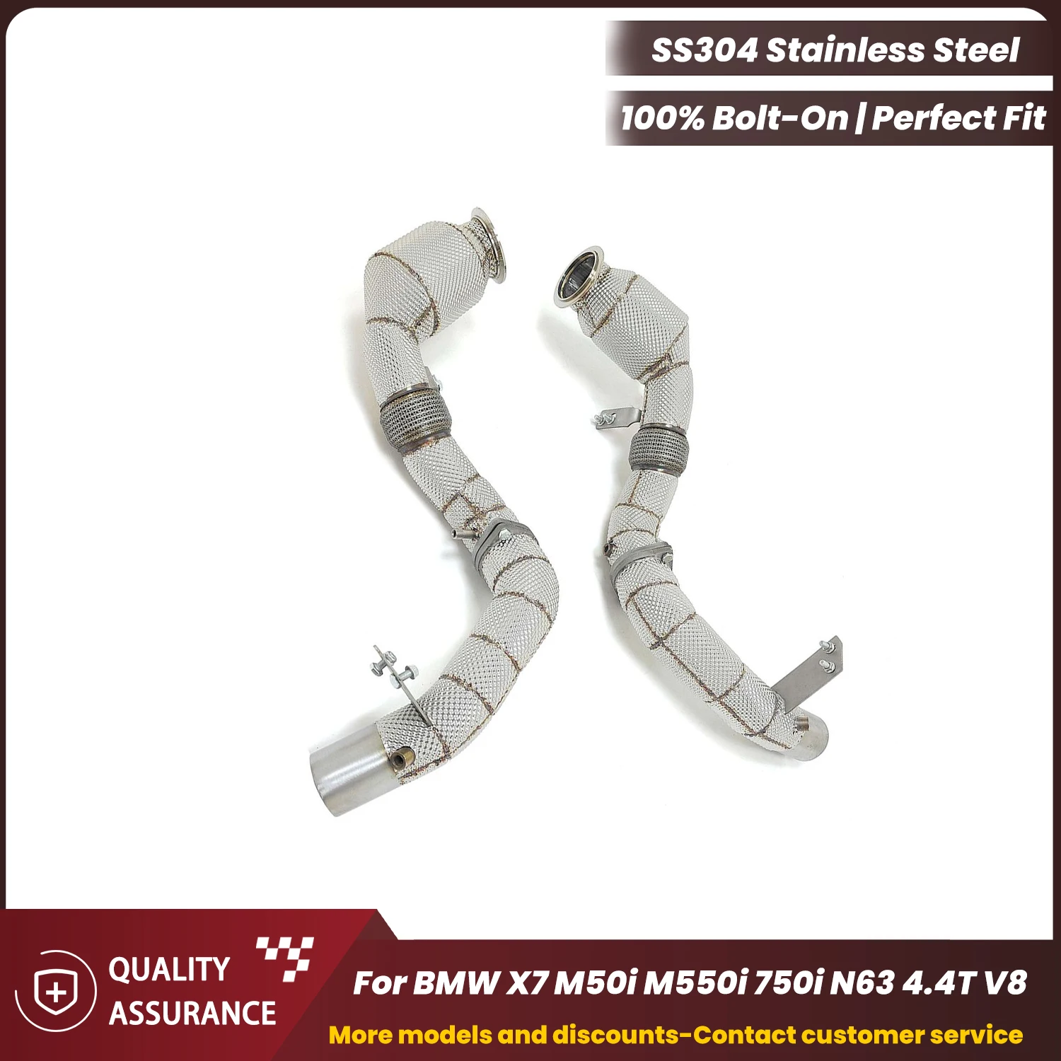 

ECCF Sports Downpipe For BMW X7 M50i M550i 750i M850i X5 X6 N63 4.4T V8 Aggressive Exhaust Sound High Flow Performance Upgrad