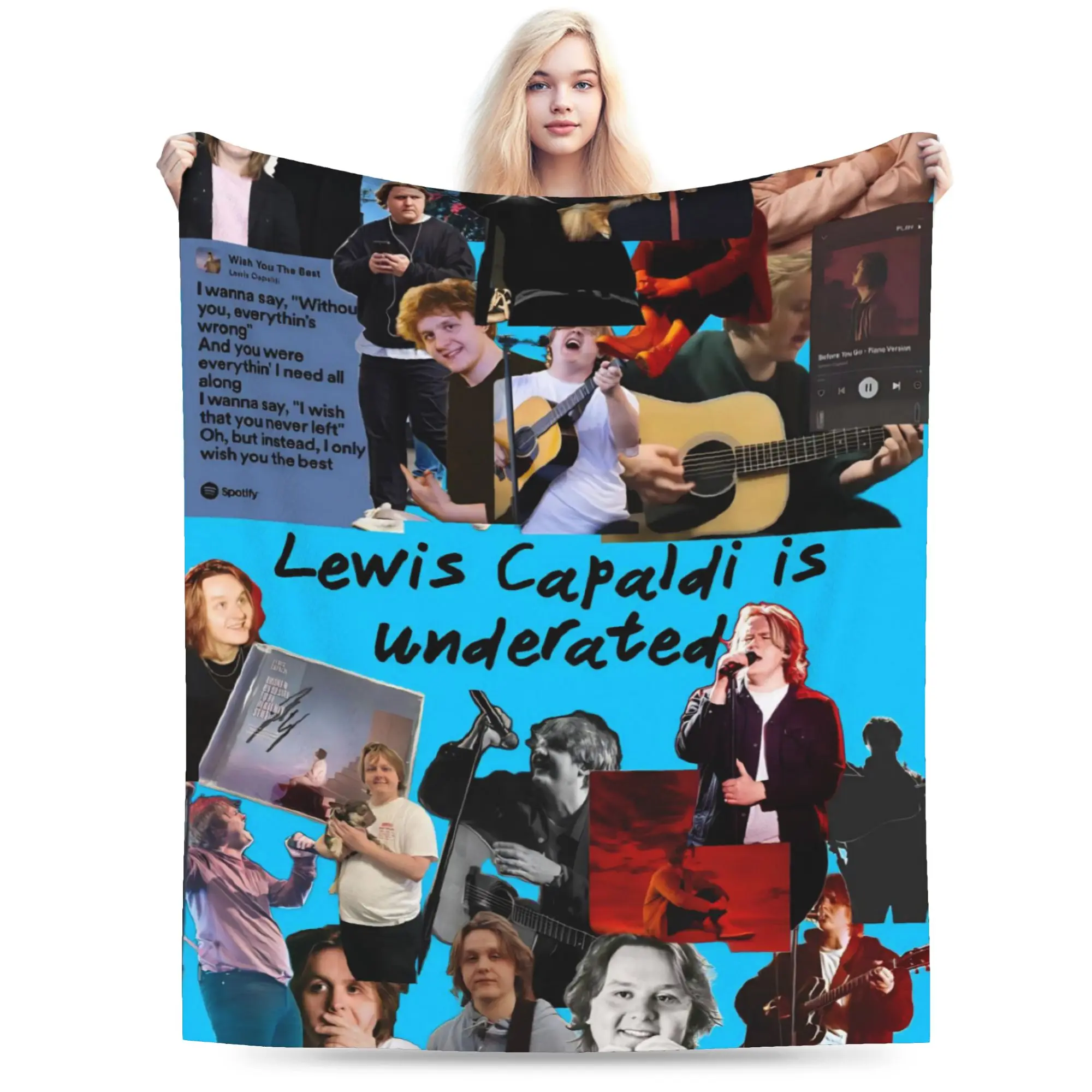 Super Soft Lewis Capaldi Tour 2026 Throw Blanket Premium Fleece Flannel Lightweight  Bed Blanket Fuzzy Plush Blankets All Season
