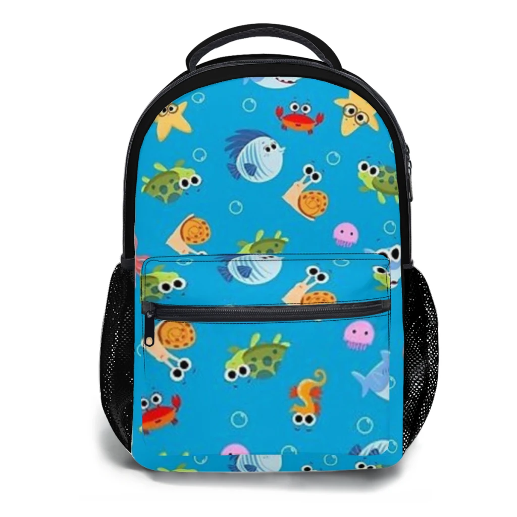 New Fashionable  Finny The Shark Pattern 01 Backpack Bag Large Capacity Trendy Book Bag Multi-pockets Adjustable 17inch