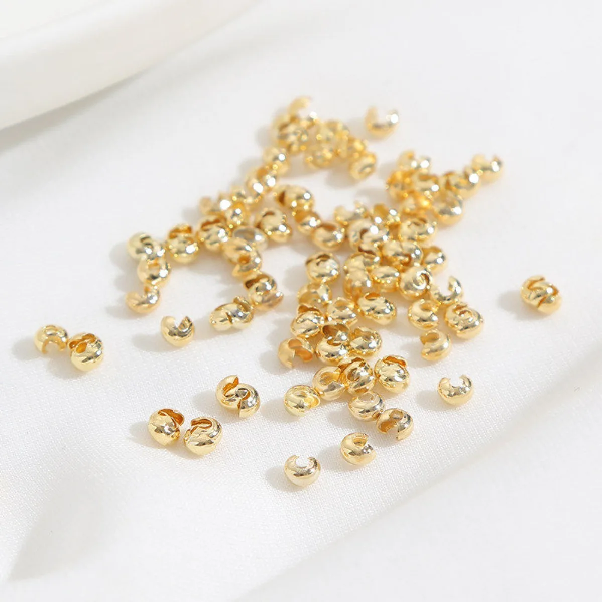 14K Gold Plated Crescent Moon Buckle C‑Buckle End Cap DIY Bracelet Necklace Positioning Bead End Buckle Jewelry Findings