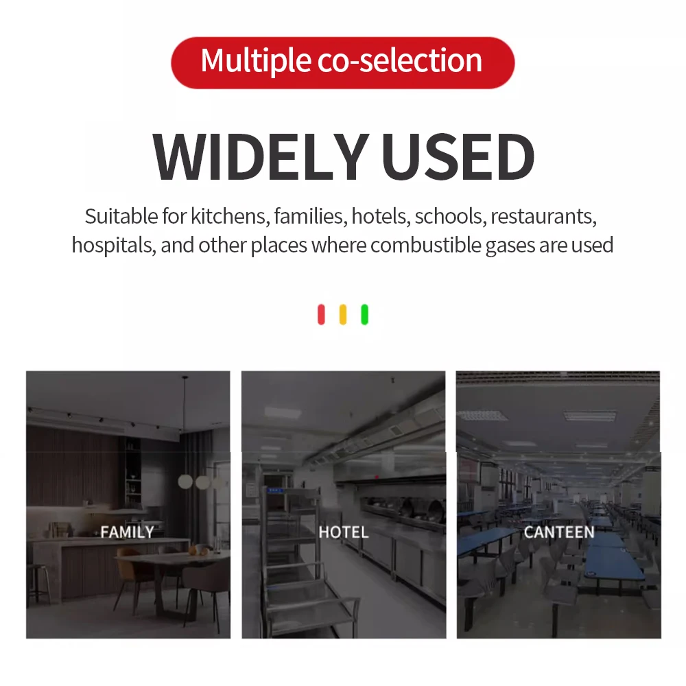 Combustible Gas Alarm Sensor Gas Leakage Detector For Home Security  Household Kitchen Hotel Gas Leak Detector EU Plug