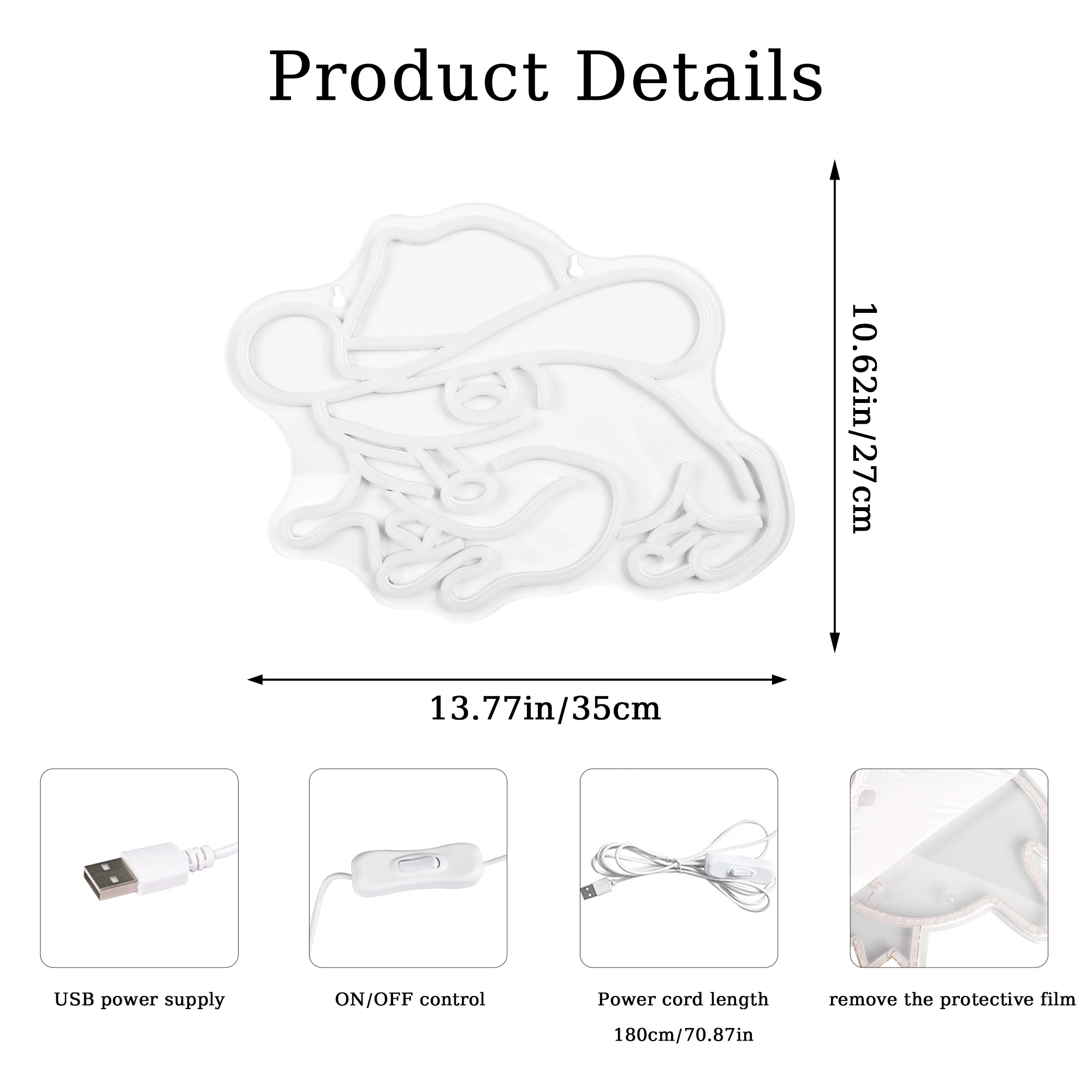 Frog Cowboy Neon Signs Frog Cowboy Lamp Lights Neon Signs for Wall Decor USB Powered for Bedroom Party Wedding Birthday Gift