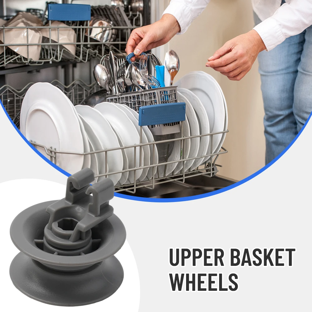 Top Basket Upper Basket Wheels For Dishwasher 611666 ABS Durable Grey Lightweight Universal 31 Mm*14 Mm For Balay