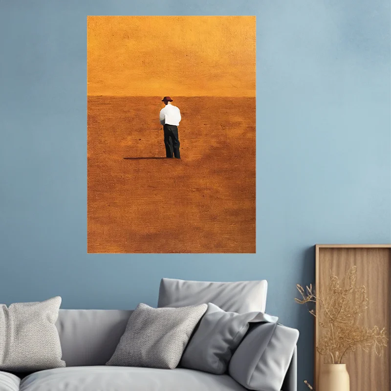 

Modern Abstract Art Print - Frameless Nordic Style Wall Decor HD Living Room Decor Modern Abstract Wilderness, Home Decor Poster