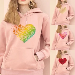 Hoodies de algodão feminino, moletom casal, agasalho clássico amor, blusa casual inverno com capuz, jumper esportivo, novo, 2021