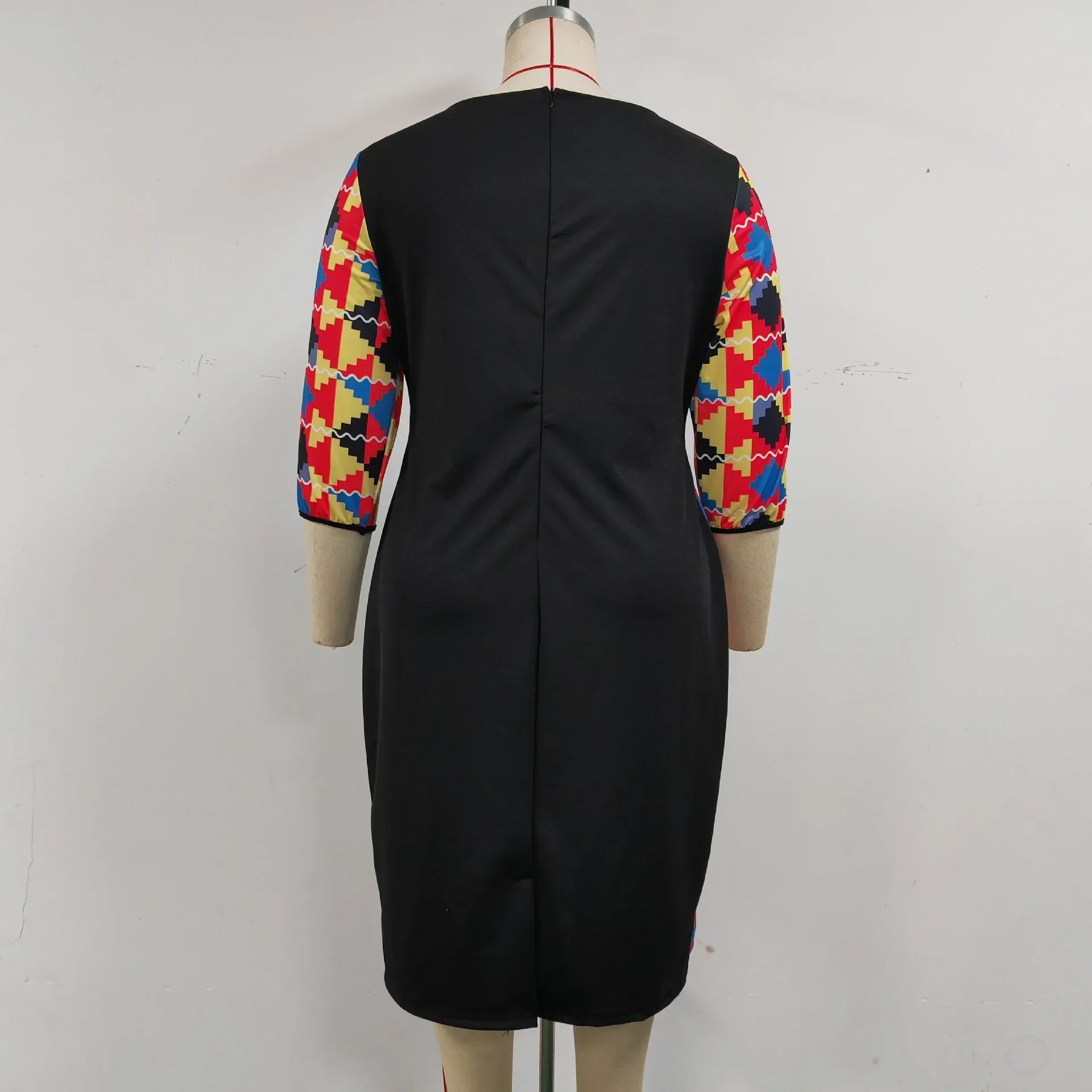 2XL-6XL африканские свадебные платья для женщин 2024, весеннее африканское облегающее платье с рукавами 3/4, большие размеры, Дашики, африканская одежда