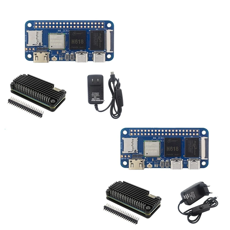 

Для Banana Pi BPI-M4 Zero макетная плата + чехол 4G LPDDR4 32G EMMC Allwinner H618 2,4G/5G WIFI BT4.2 материнская плата с вилкой европейского стандарта