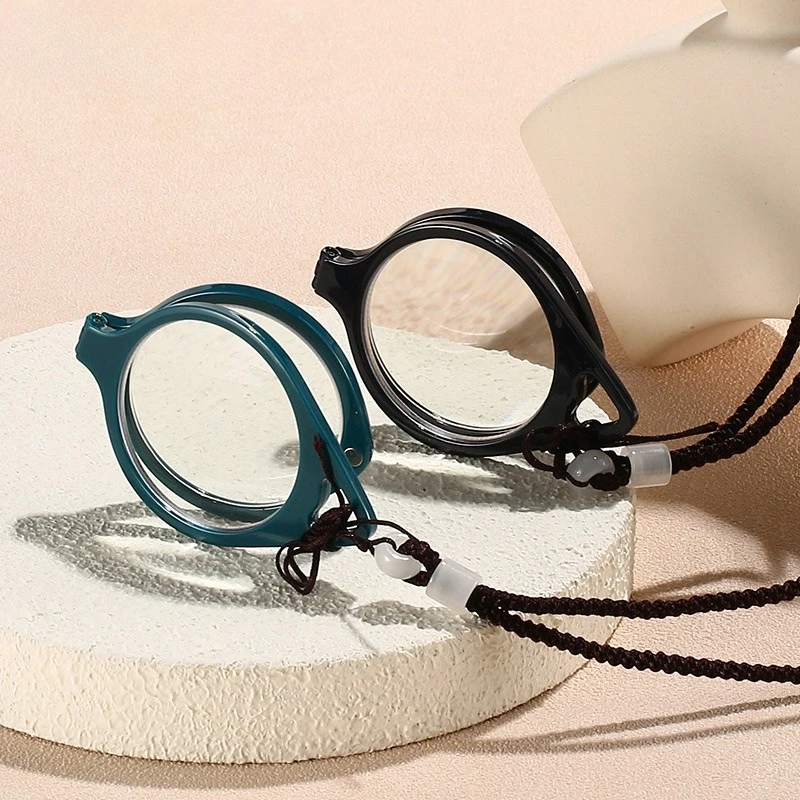 Fashion  Neck Hanging Foldable Reading Glasses +1.0 To +4.0 | Portable Hands-Free/Lightweight Magnifier for Seniors with Chain - Image 3