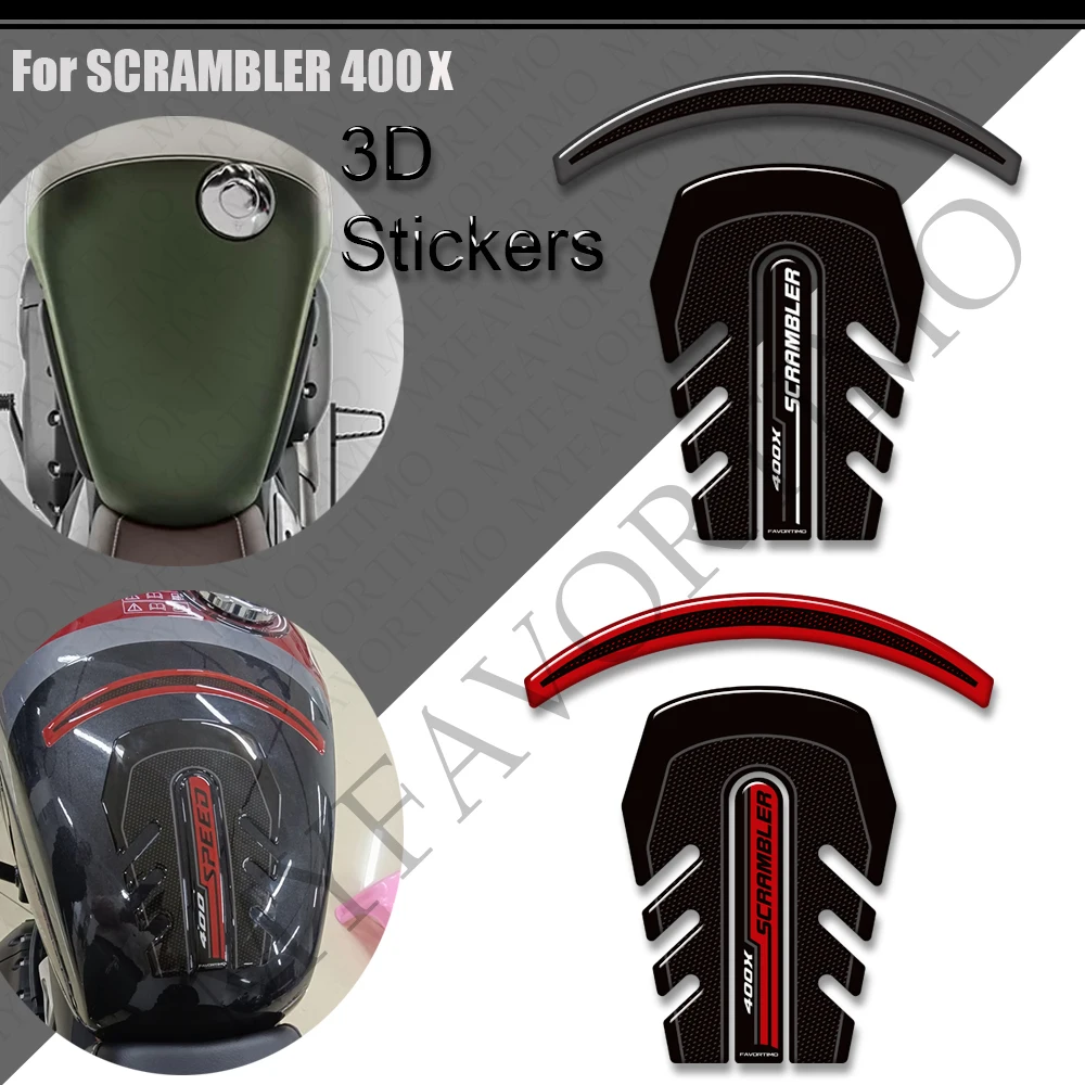 For Triumph Scrambler 400X 400 X 2024 2025 Motorcycle Tank Pad Side Grips Gas Fuel Oil Kit Knee Fairing Fender Wheels Stickers