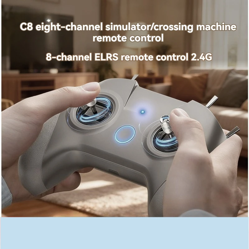 

C8 FPV Simulator Remote Controller ELRS 2.4GHZ Protocol 100mW Strong Signal for Uncrashed Competition Drone Training Joystick