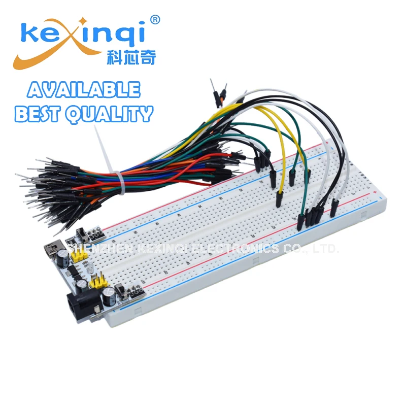 Stock MB102 Breadboard 400 830 Point Solderless PCB Bread Board Test Develop DIY for Arduino Laboratory SYB-830